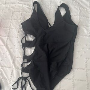Black Womans One Piece Swimsuit